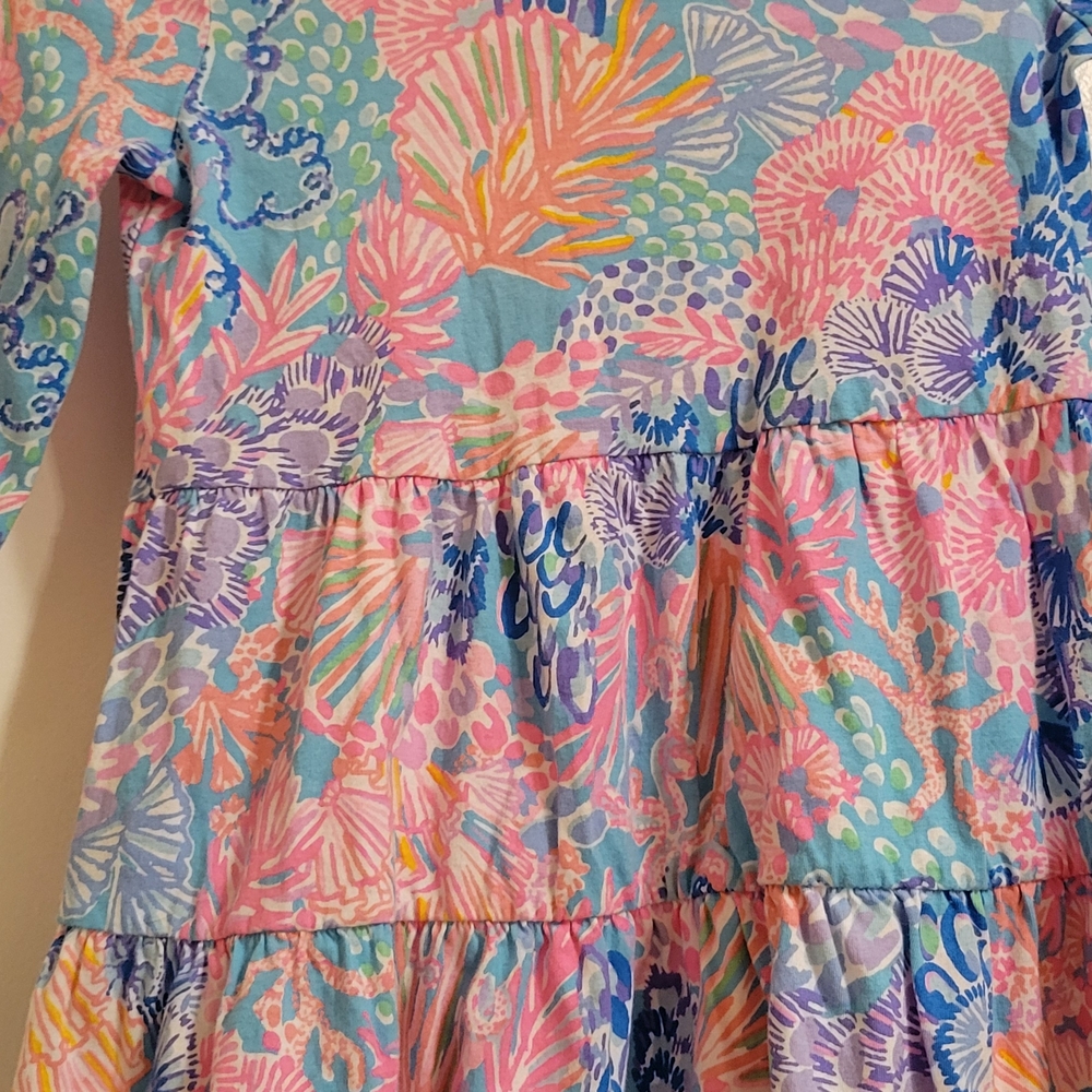 Lilly Pulitzer Girls  Geanna  Swing Dress In Splendor In The Sand  Size  S - Picture 10 of 11